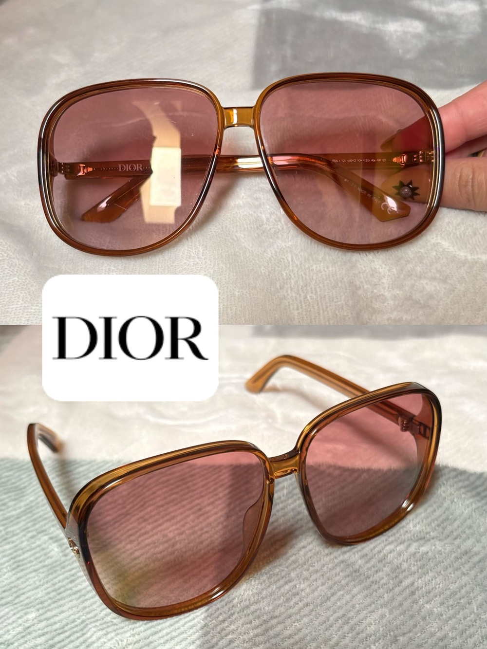 Authentic DIOR SUNGLASSES – AMBER COLOURED D-DOLL S1U